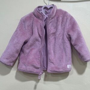 Old Navy Purple Plush Zip Jacket